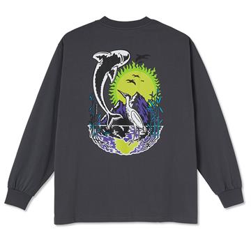 Polar Skate Co. T-shirt l/s Mt. Fuji Graphite